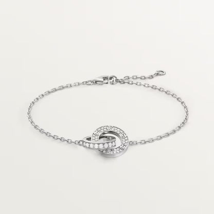 [⭐Shinejoy]LOVE DOPPELRING-ARMBAND MIT VOLLBESATZ