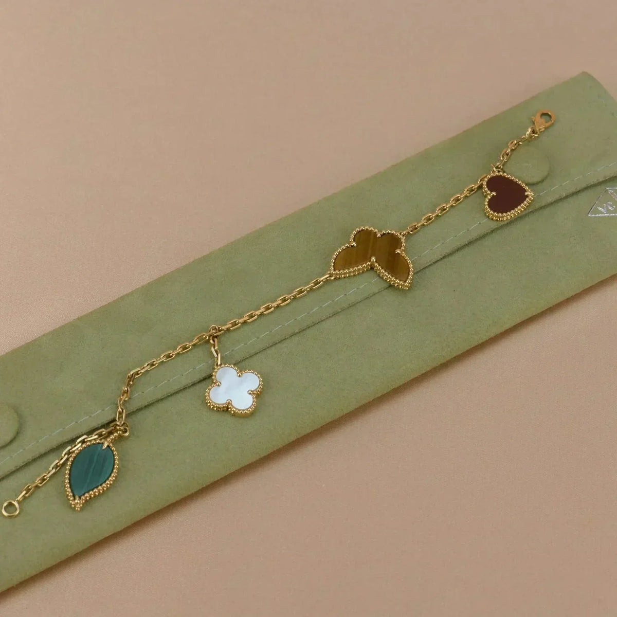 [⭐Shinejoy]LUCKY SPRING 5-MOTIV-ARMBAND IN GOLD