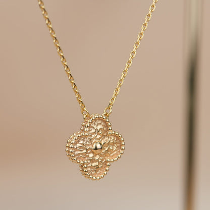 [⭐Shinejoy]CLOVER 15MM 箔押しネックレス