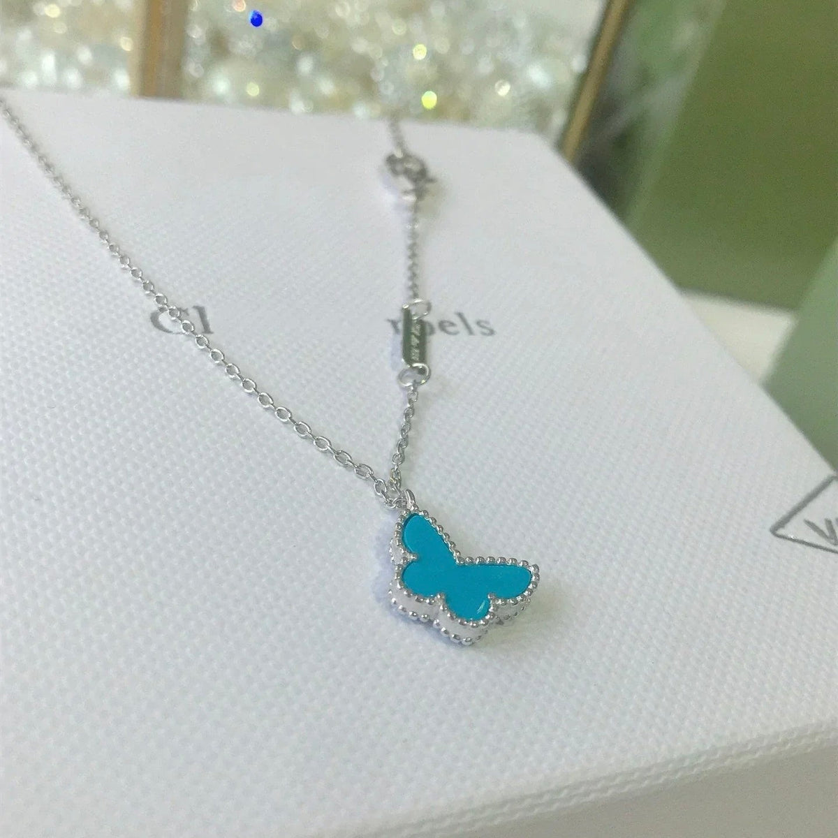 [⭐Shinejoy]BUTTERFLY TURQUOISE BUTTERFLY BRACELET SILVER
