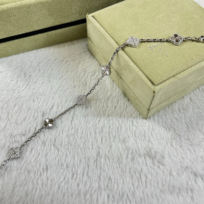 [⭐Shinejoy]クローバー 6モチーフ ダイヤモンド レーザーブレスレット