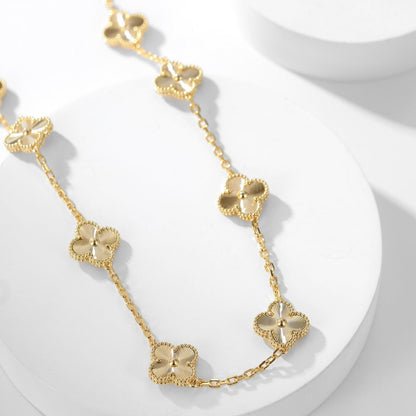 [⭐Shinejoy]CLOVER 10 MOTIFS LASER NECKLACE