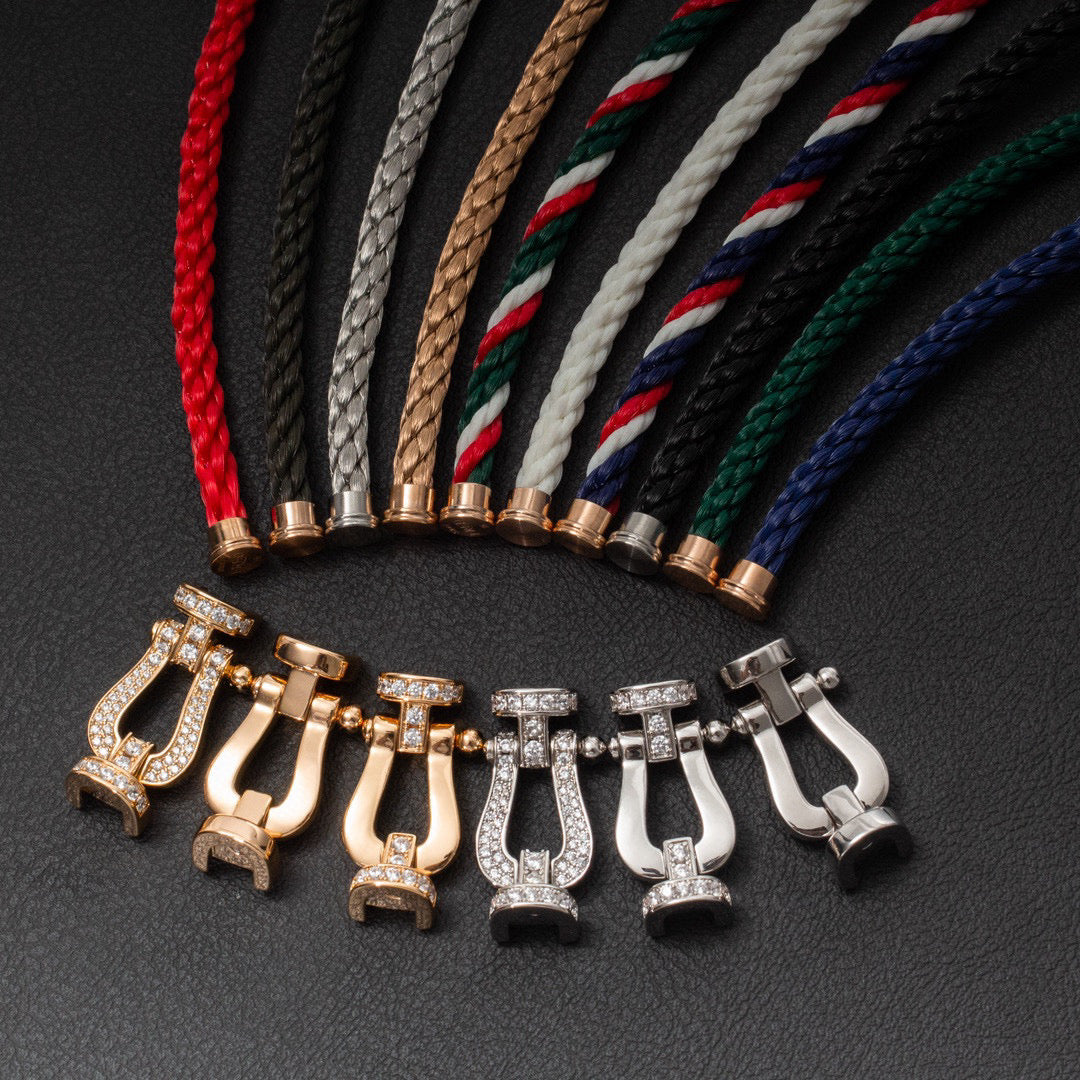 [⭐Shinejoy]FORCE LARGE HORSESHOE NO DIAMOND BRACELET SILVER