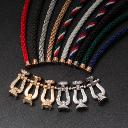 [⭐Shinejoy]FORCE LARGE HORSESHOE HALF DIAMOND BRACELET ROSE GOLD