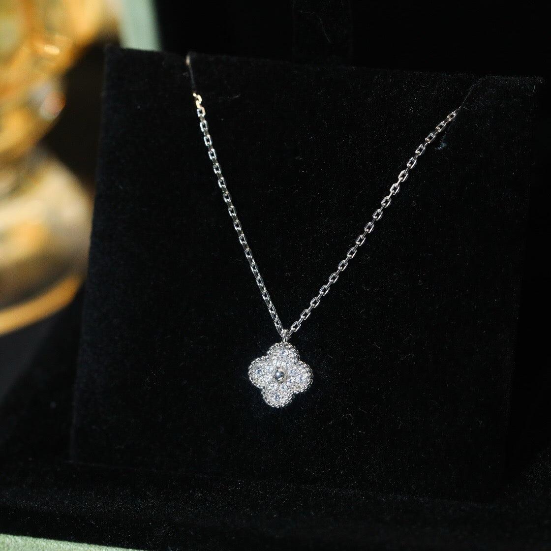 [⭐Shinejoy] CLOVER MINI 9,5 MM DIAMANT-KETTENANHÄNGER