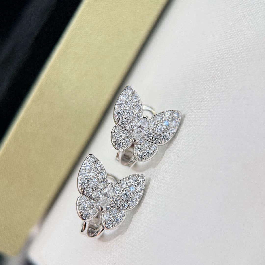 [⭐Shinejoy]SCHMETTERLINGS-OHRRINGE MIT VOLLBESATZ