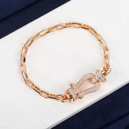 [⭐Shinejoy]FORCE LARGE HORSESHOE CLASP  METAL BRACELET