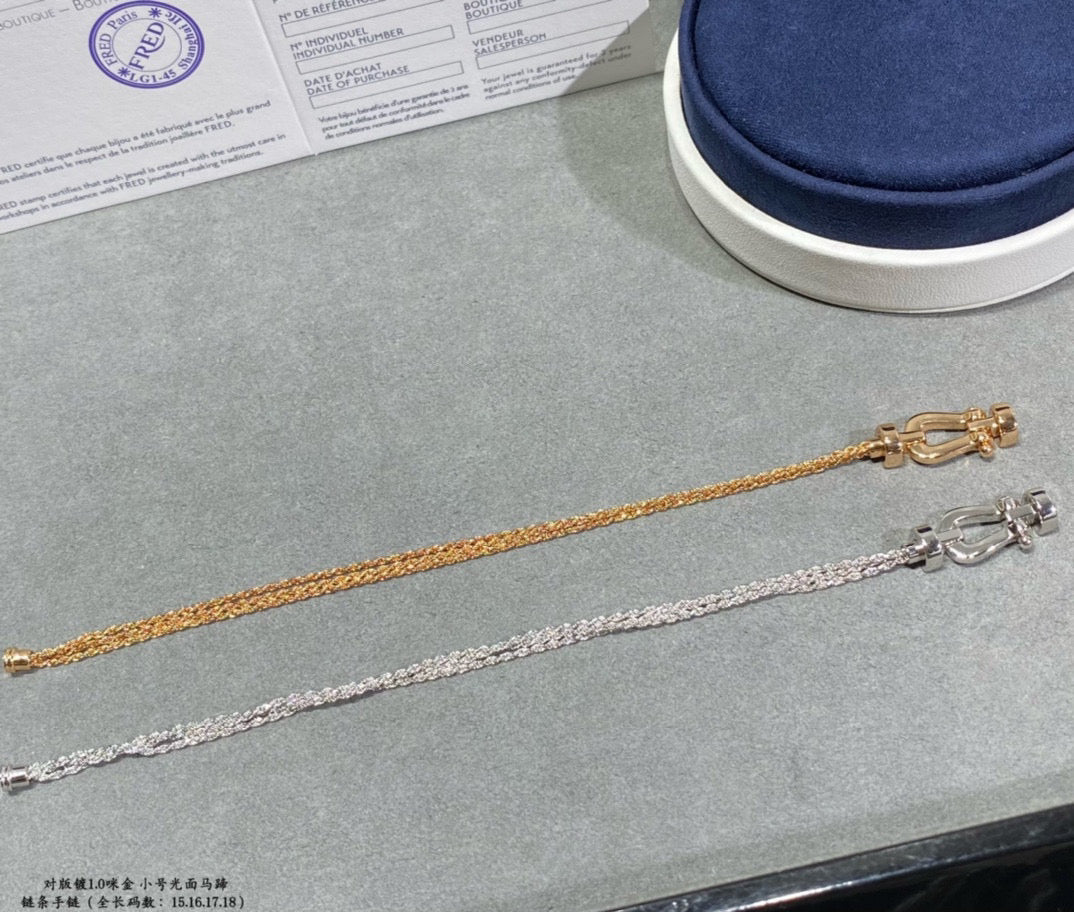 [⭐Shinejoy]FORCE SMALL HORSESHOE  DIAMOND CHAIN ROPE BRACELET