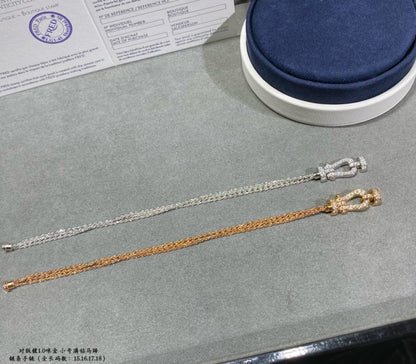 [⭐Shinejoy]FORCE SMALL HORSESHOE  DIAMOND CHAIN ROPE BRACELET