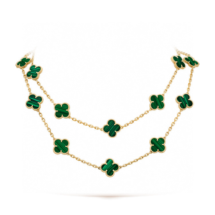 [⭐Shinejoy]CLOVER 20 MOTIFS MALACHITE GOLD