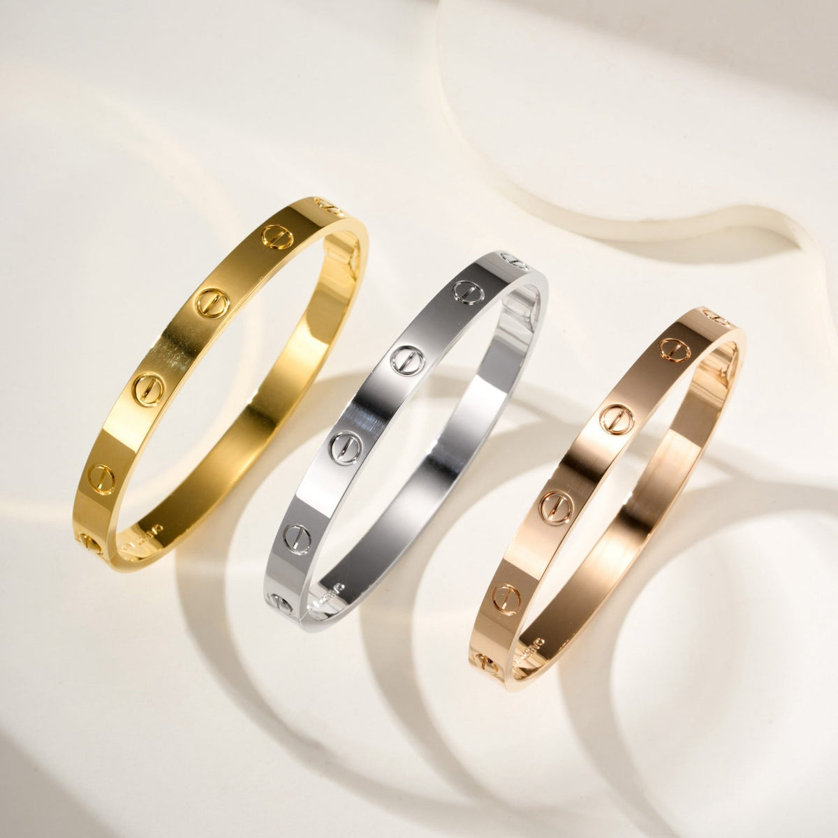 [⭐Shinejoy]LOVE ブレスレット 6.1MM ダイヤモンドなし