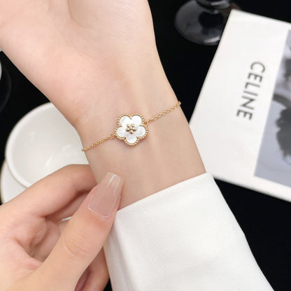 [⭐Shinejoy]LUCKY WHITE MOP PLUM BLOSSOM  BRACELET
