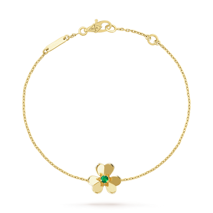 [⭐Shinejoy]FRIVOLE GOLD FLOWER PINK MALACHITE BRACELET