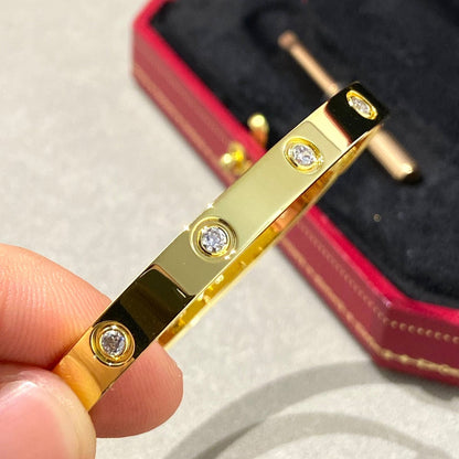 [⭐Shinejoy]LOVE ブレスレット 6.1MM ダイヤモンド10石