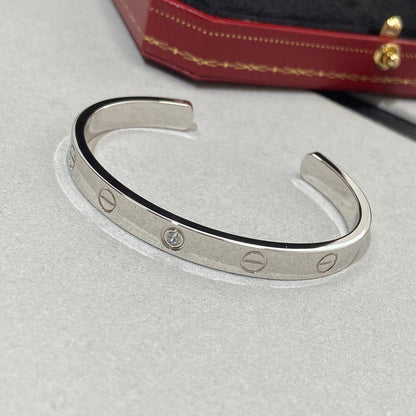 [⭐Shinejoy]LOVE ARMBAND 6,1MM 1 DIAMANT OFFENER REIF
