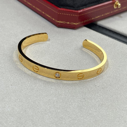 [⭐Shinejoy]LOVE ARMBAND 6,1MM 1 DIAMANT OFFENER REIF
