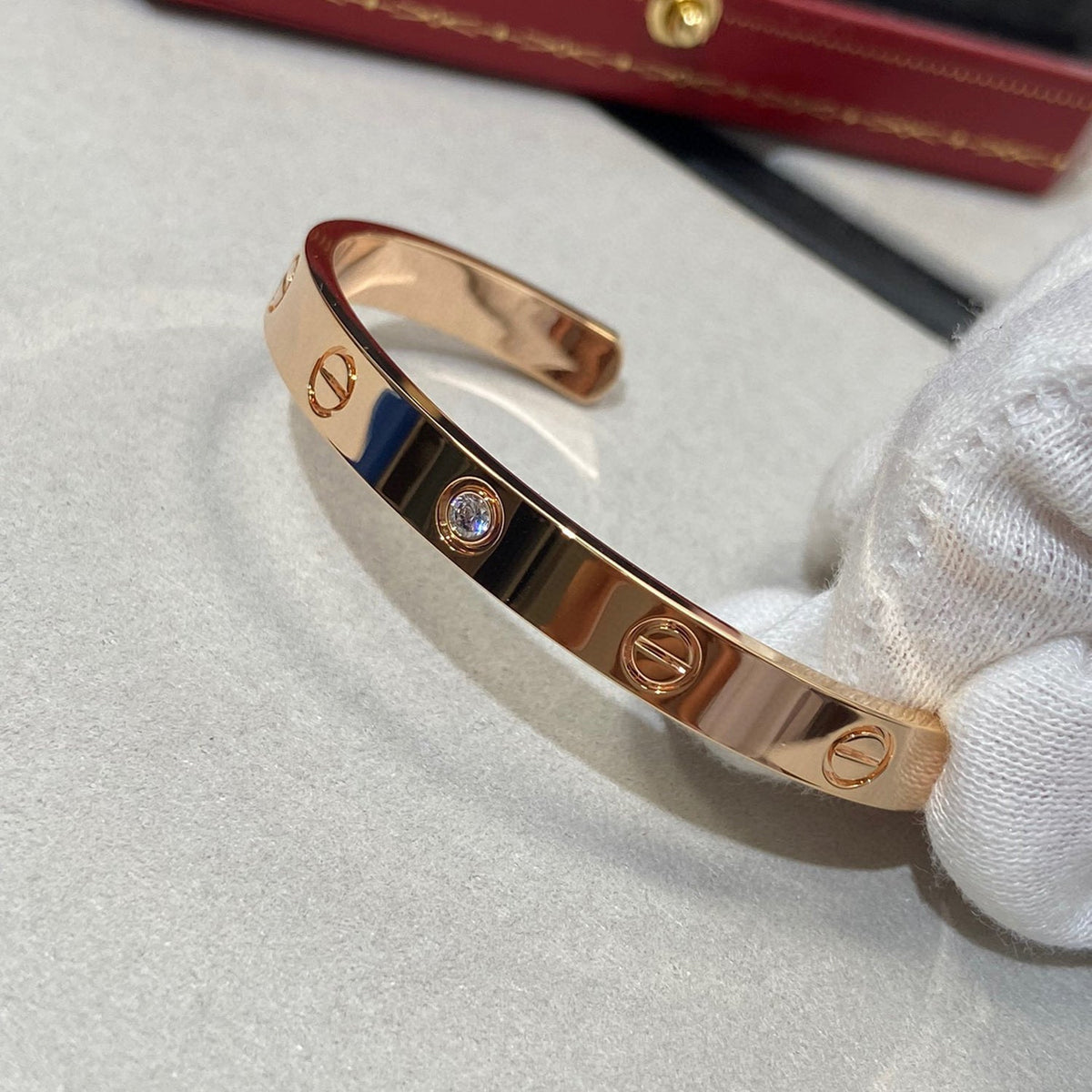 [⭐Shinejoy]LOVE ARMBAND 6,1MM 1 DIAMANT OFFENER REIF