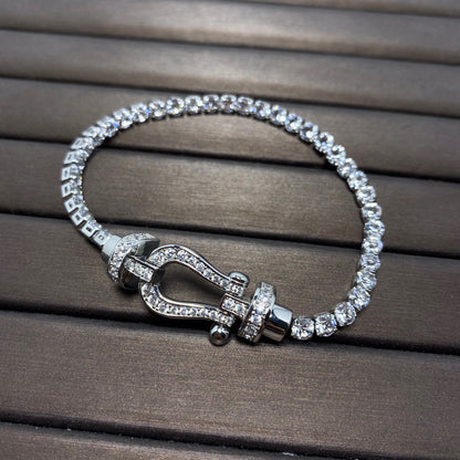 [⭐Shinejoy]FORCE  HORSESHOE  DIAMOND TENNIS BRACELET