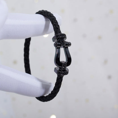 [⭐Shinejoy]FORCE LARGE SERIES HORSESHOE BLACK SAMURAI BRACELET