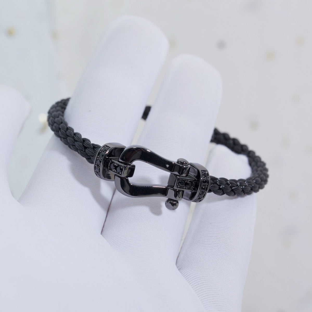 [⭐Shinejoy]FORCE LARGE SERIES HORSESHOE BLACK SAMURAI BRACELET