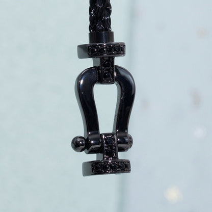 [⭐Shinejoy]FORCE LARGE SERIES HORSESHOE BLACK SAMURAI BRACELET