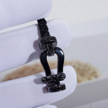 [⭐Shinejoy]FORCE LARGE SERIES HORSESHOE BLACK SAMURAI BRACELET