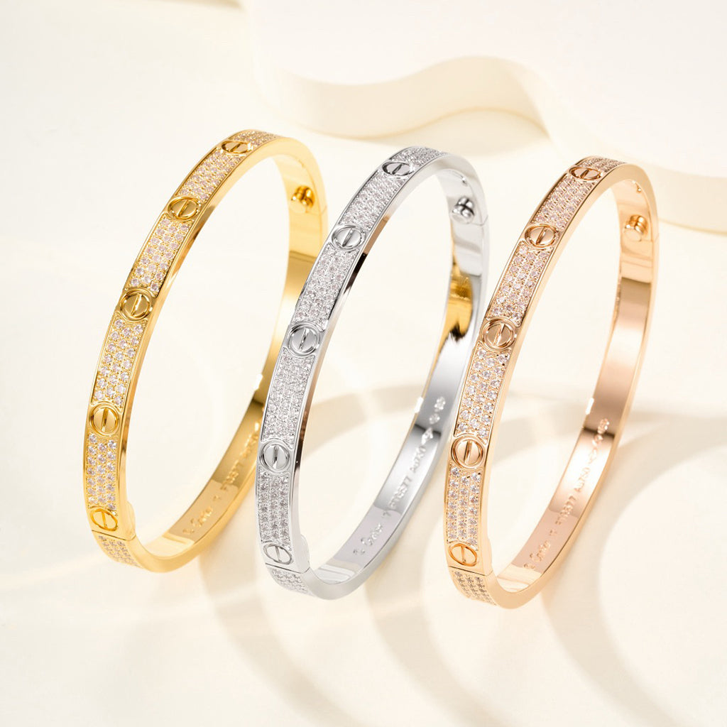 [⭐Shinejoy]LOVE BRACELET 4.8MM DIAMOND-PAVED