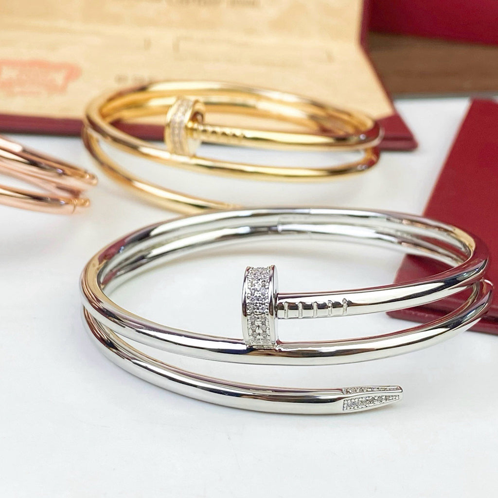 [⭐Shinejoy]JUSTE ARMBAND 3,5 MM DOPPELREIHIG MIT DIAMANTEN