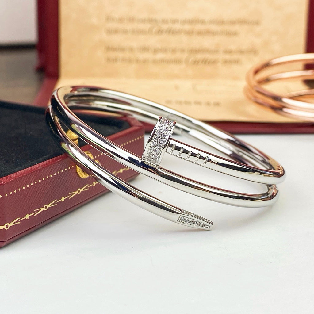 [⭐Shinejoy]JUSTE ARMBAND 3,5 MM DOPPELREIHIG MIT DIAMANTEN