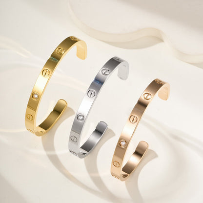 [⭐Shinejoy]LOVE ARMBAND 6,1MM 1 DIAMANT OFFENER REIF