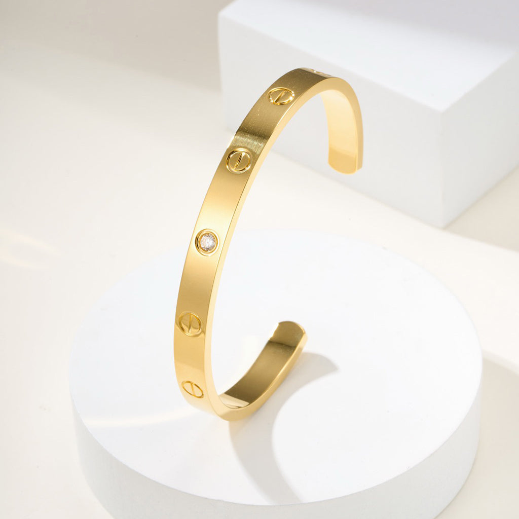 [⭐Shinejoy]LOVE ARMBAND 6,1MM 1 DIAMANT OFFENER REIF