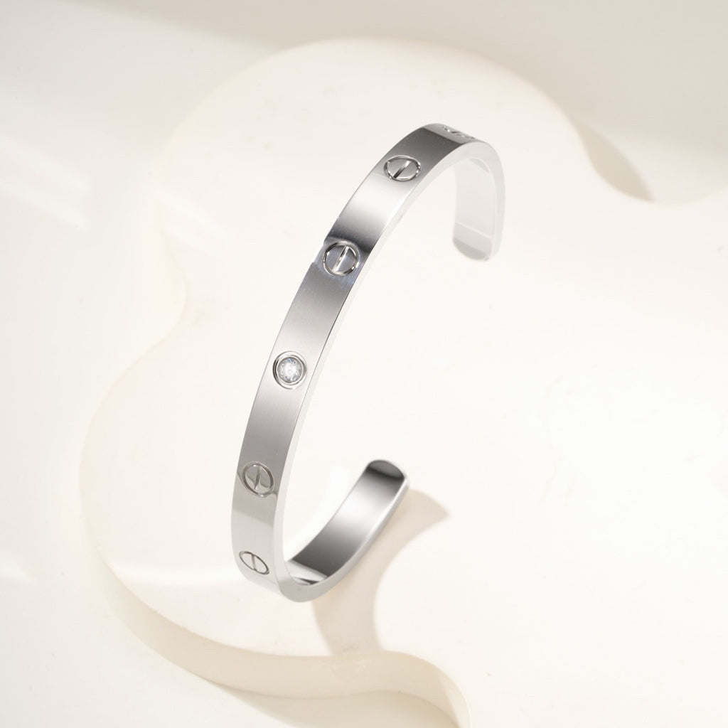 [⭐Shinejoy]LOVE ARMBAND 6,1MM 1 DIAMANT OFFENER REIF