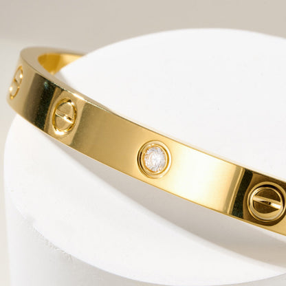 [⭐Shinejoy]LOVE ARMBAND 6,1MM 1 DIAMANT OFFENER REIF
