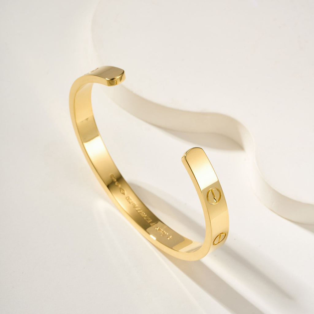 [⭐Shinejoy]LOVE ブレスレット 6.1MM オープンカフ