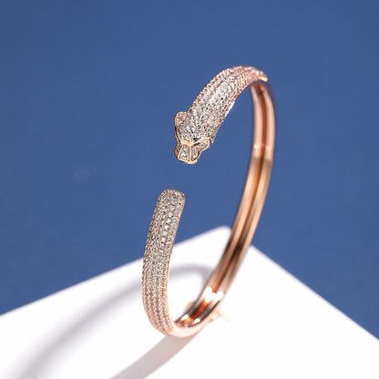 [⭐Shinejoy]PANTHERE VOLLBESETZTES DIAMANT-OFFENES ARMBAND
