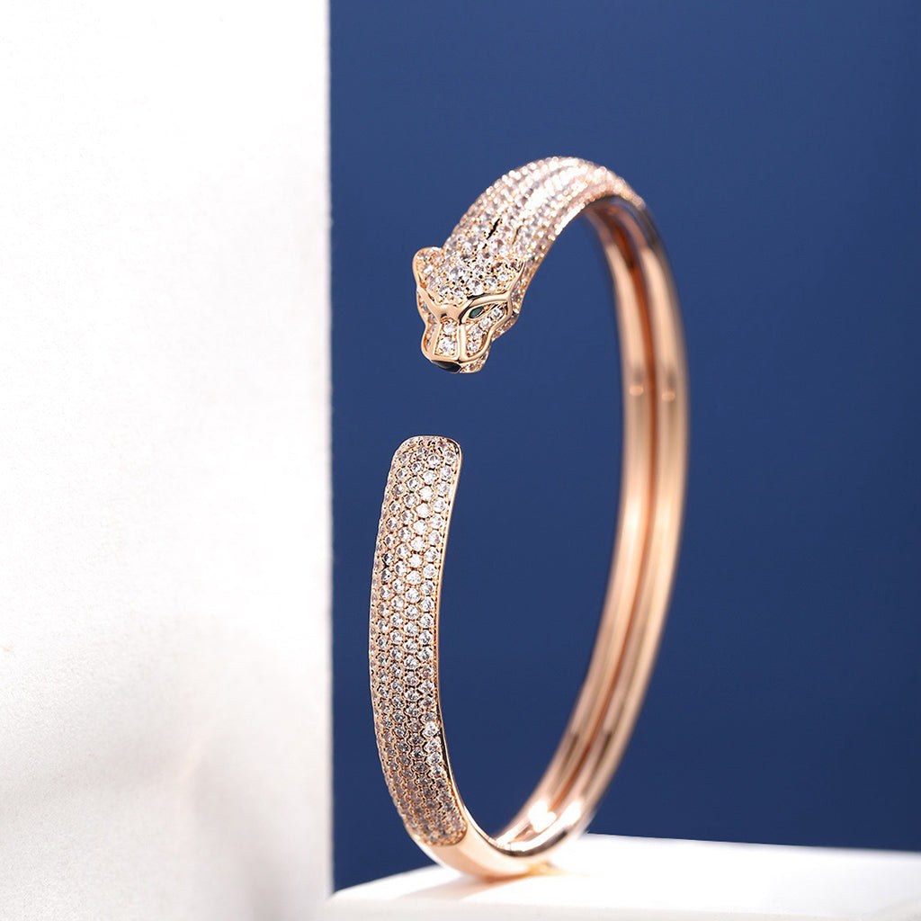 [⭐Shinejoy]PANTHERE VOLLBESETZTES DIAMANT-OFFENES ARMBAND