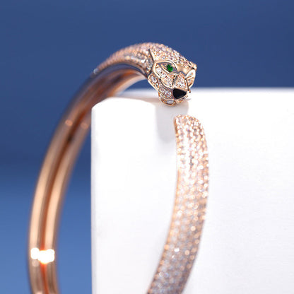 [⭐Shinejoy]PANTHERE VOLLBESETZTES DIAMANT-OFFENES ARMBAND
