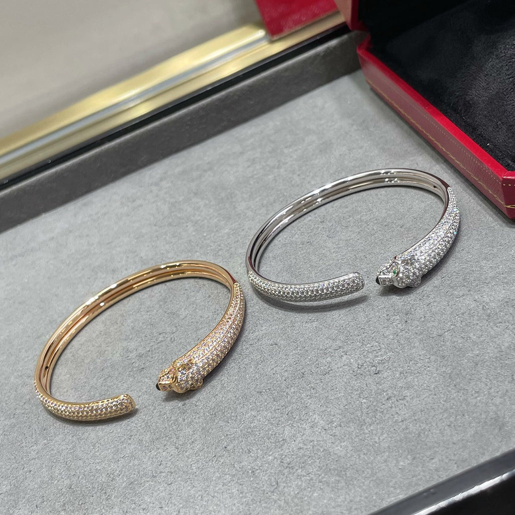 [⭐Shinejoy]PANTHERE VOLLBESETZTES DIAMANT-OFFENES ARMBAND