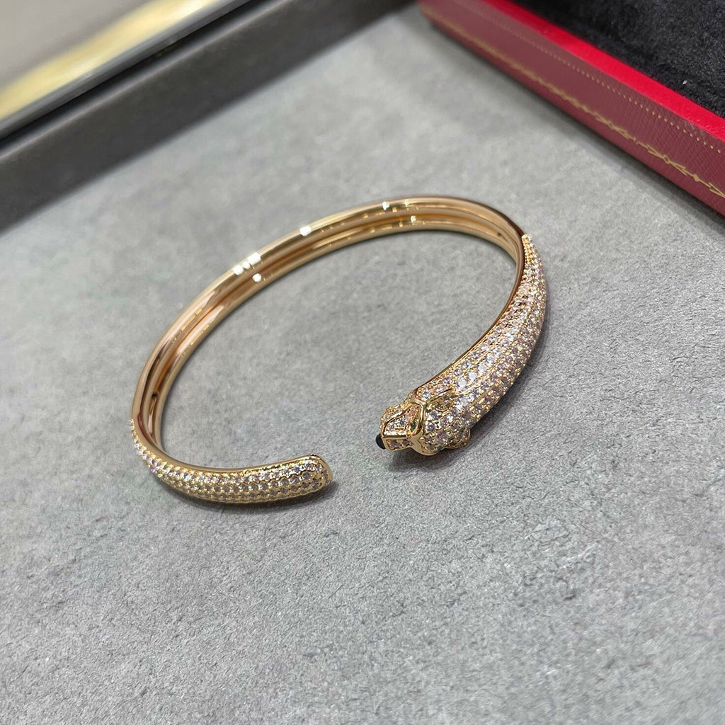 [⭐Shinejoy]PANTHERE VOLLBESETZTES DIAMANT-OFFENES ARMBAND