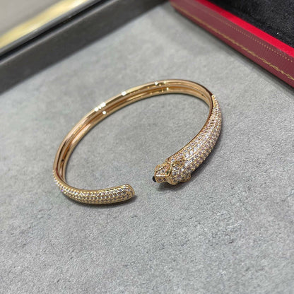 [⭐Shinejoy]PANTHERE VOLLBESETZTES DIAMANT-OFFENES ARMBAND