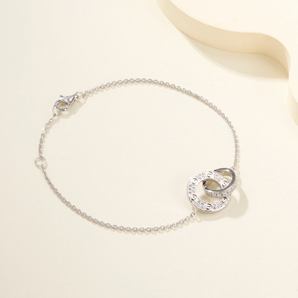 [⭐Shinejoy]LOVE DOPPELRING-ARMBAND MIT VOLLBESATZ