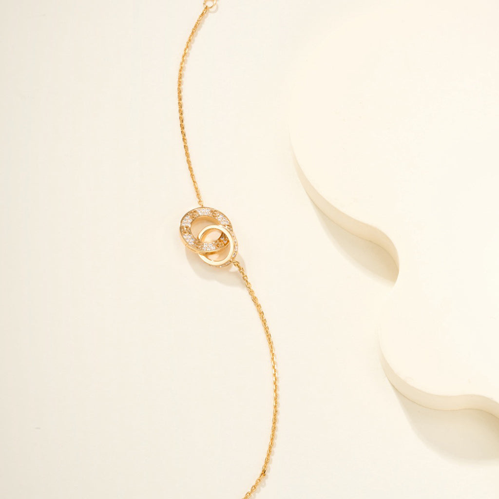 [⭐Shinejoy]LOVE DOPPELRING-ARMBAND MIT VOLLBESATZ