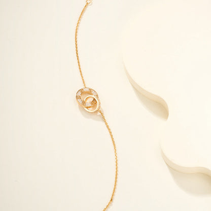[⭐Shinejoy]LOVE DOPPELRING-ARMBAND MIT VOLLBESATZ