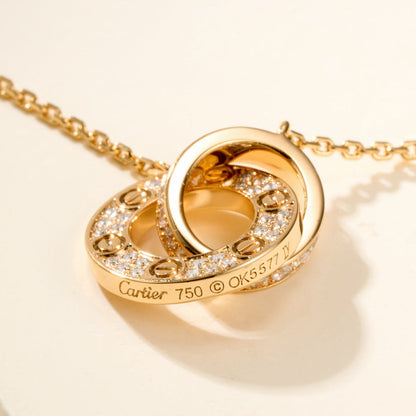 [⭐Shinejoy]LOVE DOPPELRING-ARMBAND MIT VOLLBESATZ