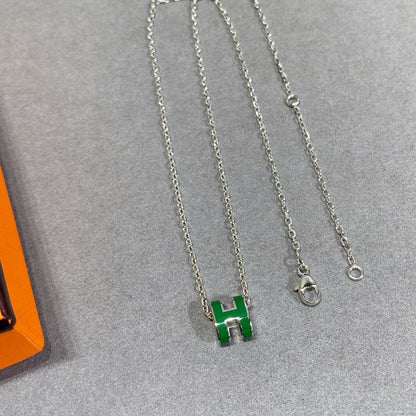 [⭐Shinejoy]POP H HALSKETTE SILBER UND GOLD