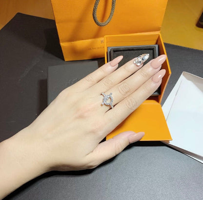 [⭐Shinejoy]エシャペ リング シルバー ダイヤモンド