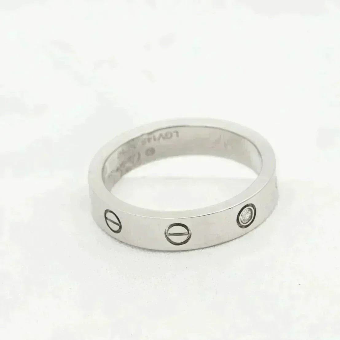 [⭐Shinejoy]LOVE RING 4MM 1P ダイヤ シルバー