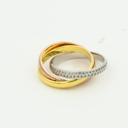 [⭐Shinejoy Jewelry]トリニティリング ゴールド ピンクゴールド シルバー ダイヤモンド