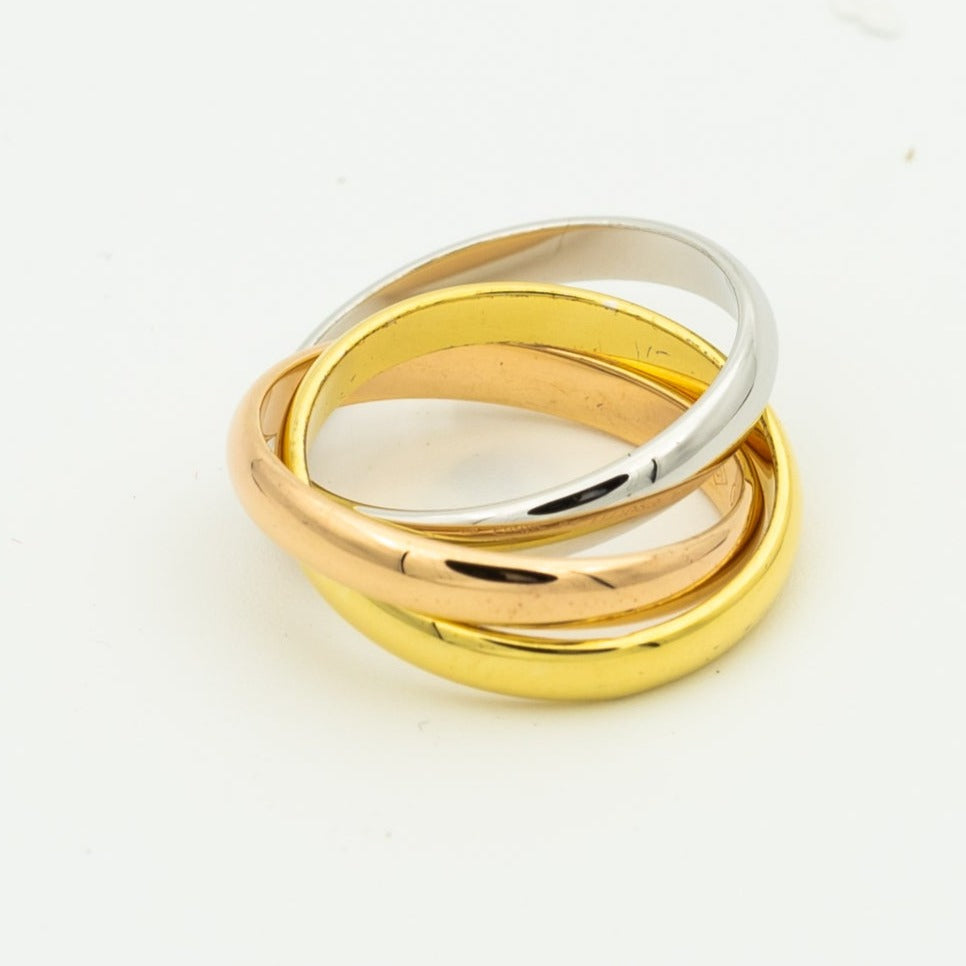 [⭐Shinejoy Jewelry]トリニティリング ゴールド ピンクゴールド シルバー