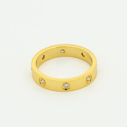 [⭐Shinejoy]LOVE リング 3.6MM 8ダイヤモンド
